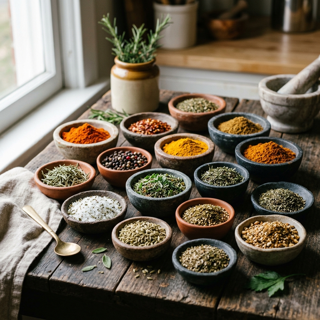 Gourmet seasoning blends and herbs